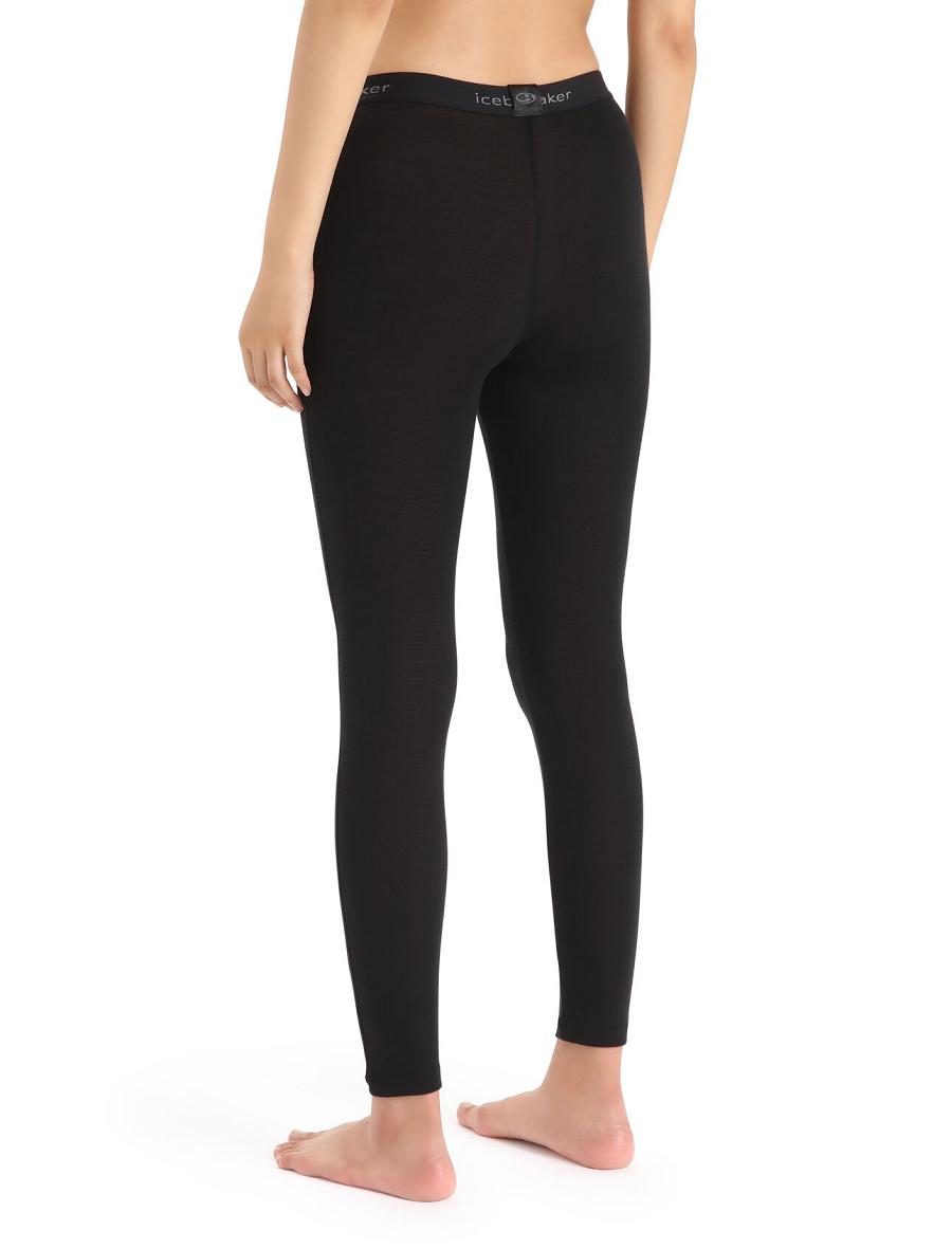 Women's Icebreaker Merino 175 Everyday Thermal Leggings Base Layers Black | CA 1047OKIR